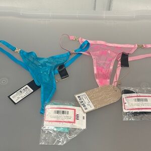 Lot of g-string underwear panties Meshki monogrammed and wicked weasel NWT